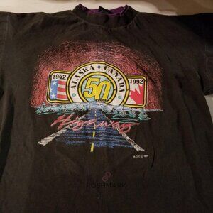 ALASKA HIGHWAY 1992 50th Anniversary t shirt retro tee